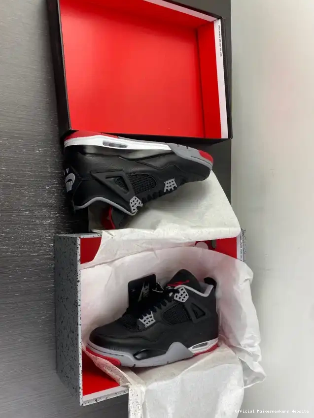 Official Maikesneakers 4 FV5029-006 Jordan Bred Air Reimagined 0408